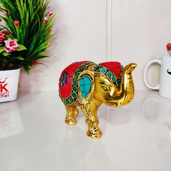 Metal_Elephant_Small_Size_With_Stone_Work_For_Showpiece