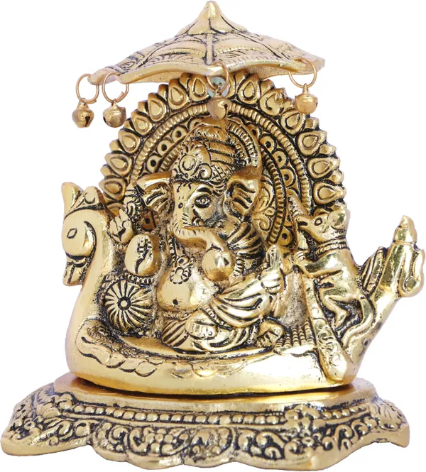 Metal_Ganesh_Statue_Sitting_On_Boat