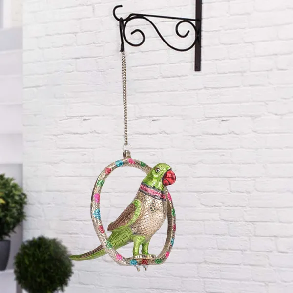Metal_Parrot_Statue_For_Door_Hanging