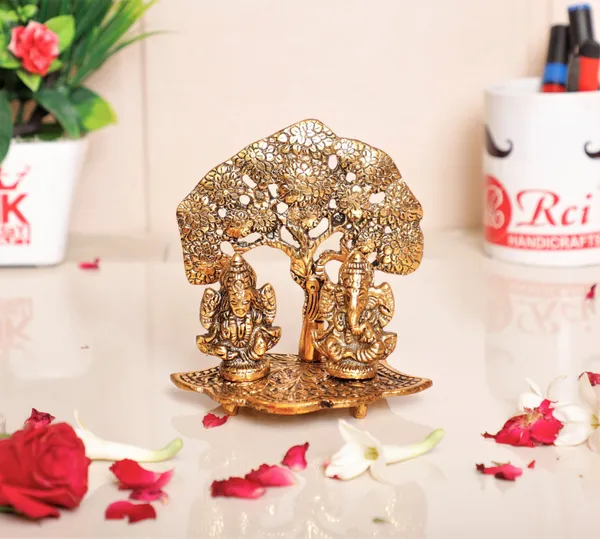 Laxmi_Ganesha_Metal_Statue/Murti_For_Diwali_Pooja&Home_DCor