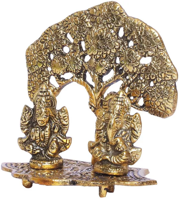 Laxmi_Ganesha_Metal_Statue/Murti_For_Diwali_Pooja&Home_DCor