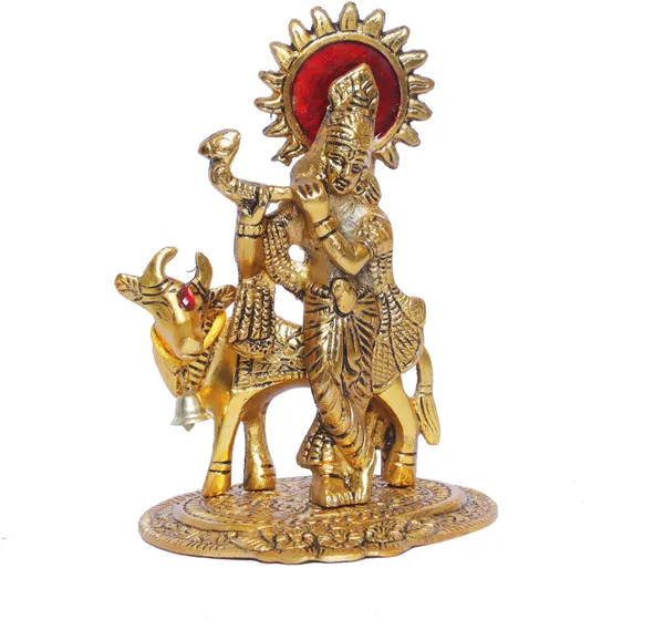 Lord_Krishna_With_Cow_Metal_Statue