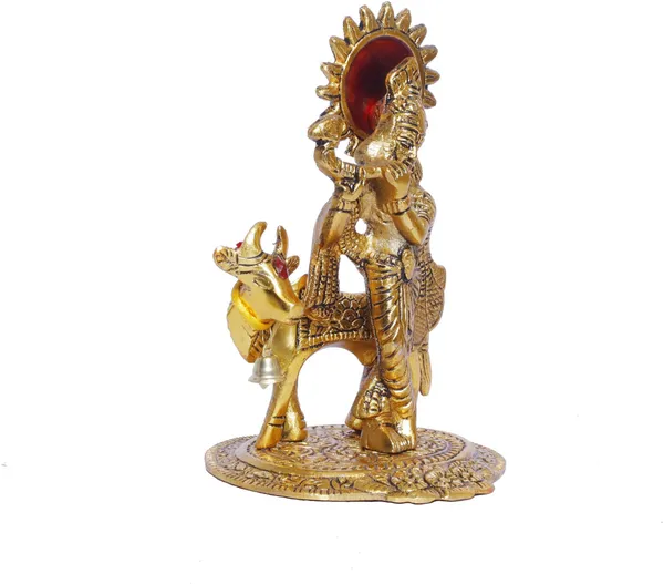 Lord_Krishna_With_Cow_Metal_Statue