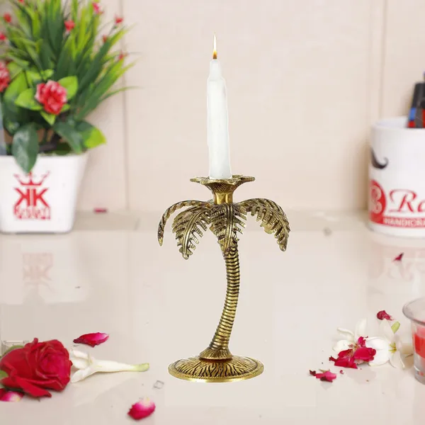 Metal_Gold_Plated_(Palm)_Khajur_Candle_Holder_For_Home_Hotal_DCor