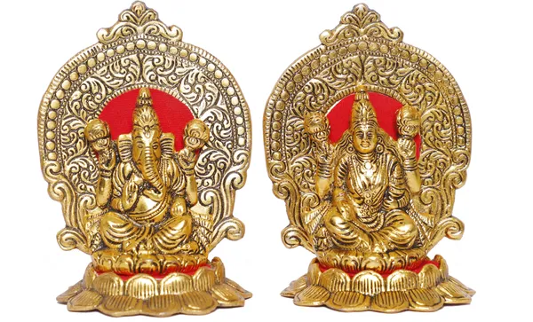 Laxmi_Ganesha_Sitting_On_Lotus_Flower_Metal_Statue
