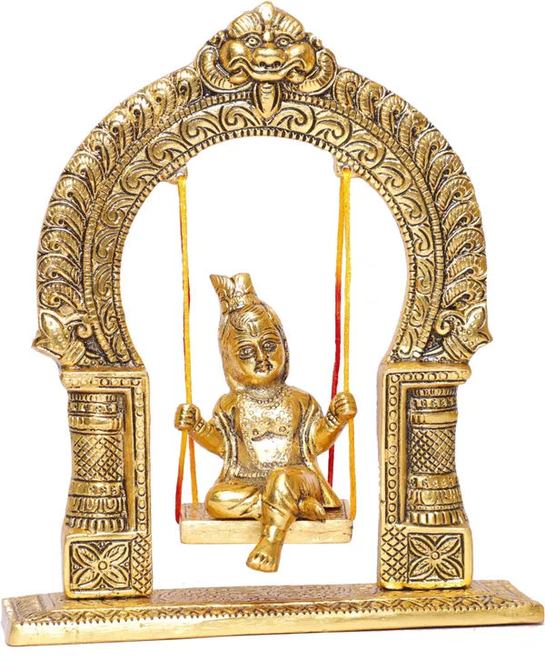 Metal_Laddu_Gopal_Swing_Jhula_Gold_Plated_Krishna_Jhula_Palna_For_Temple