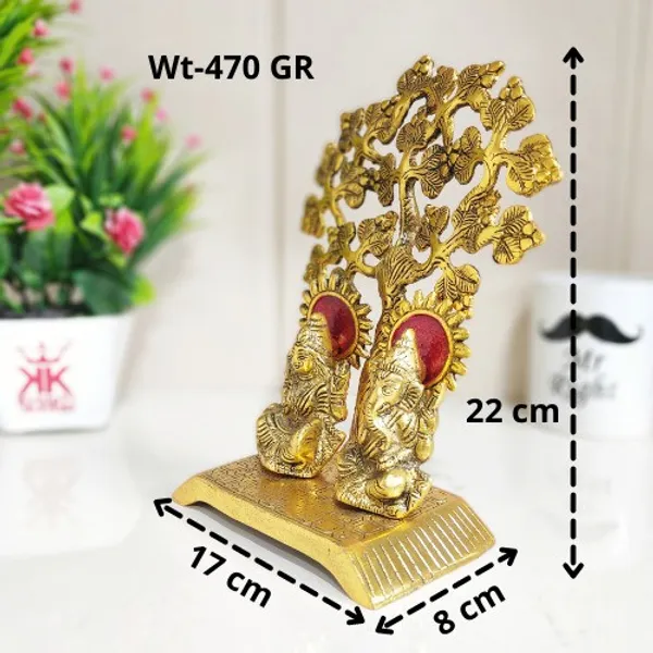 Metal_Laxmi_Ganesha_Murti_Under_Tree