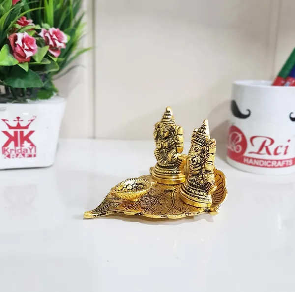 Laxmi_Ganesha_Metal_Statue