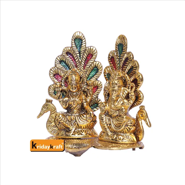 Laxmi_Ganesha_Metal_Statue