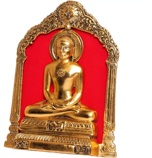 Metal_Mahaveer_On_Thin_Metal_Frame_With_An_Antique_Finish_So_Looks_Very_Beautiful_And_Use_For_Table_Wall_Hanging_Decorative_For_Home