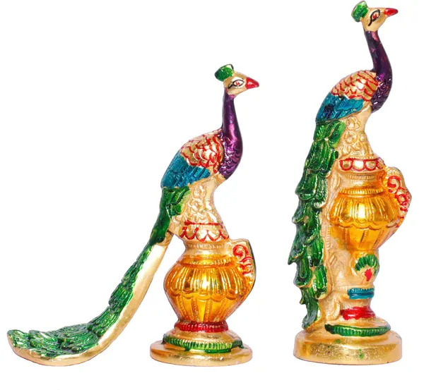 Multicolor_Peacock_Metal_Statue