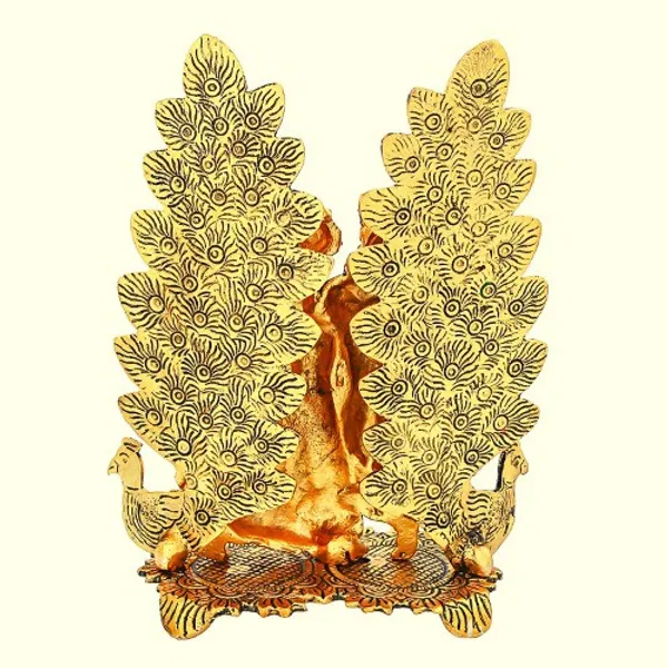 Radha_Krishna_Peacock_Diya_Metal_Statue