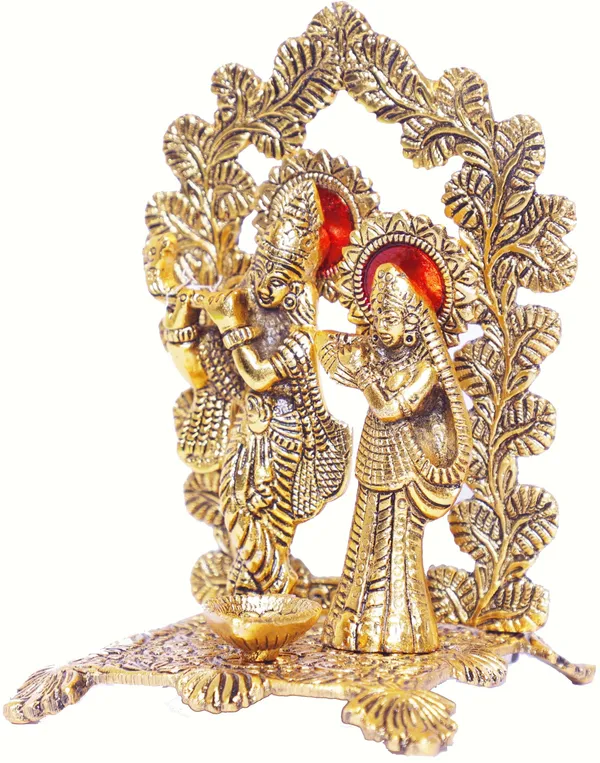 Radha_Krishna_Standing_Playing_Flute_Metal_Statue_Gold_Antique_Finish_For_Pooja_Home