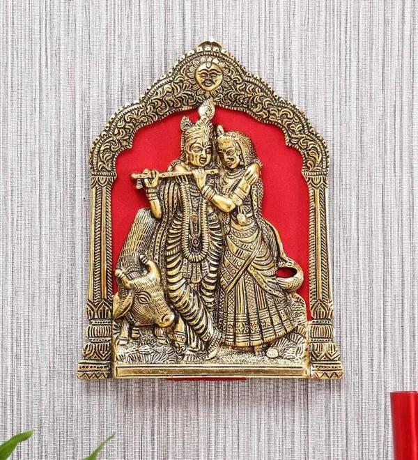 Golden_Finish_Radha_Krishna_Idol_With_Cow_On_For_Table_Wall_Hanging_Decorative_Home