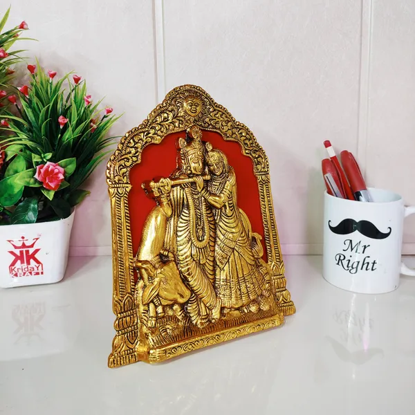 Golden_Finish_Radha_Krishna_Idol_With_Cow_On_For_Table_Wall_Hanging_Decorative_Home