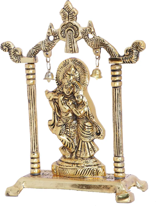 Metal_Radha_Krishna_Statue/Murti_For_Pooja&Home_Decor_Radha_Krishna_Idol_Decorative_Showpiece_-_20_Cm_(Metal