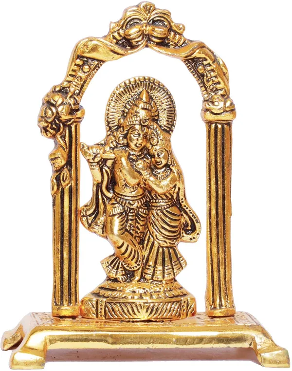 Radha_Krishna_Idol_Metal_Statue_Gold_Antique_Finish_For_Pooja_Home