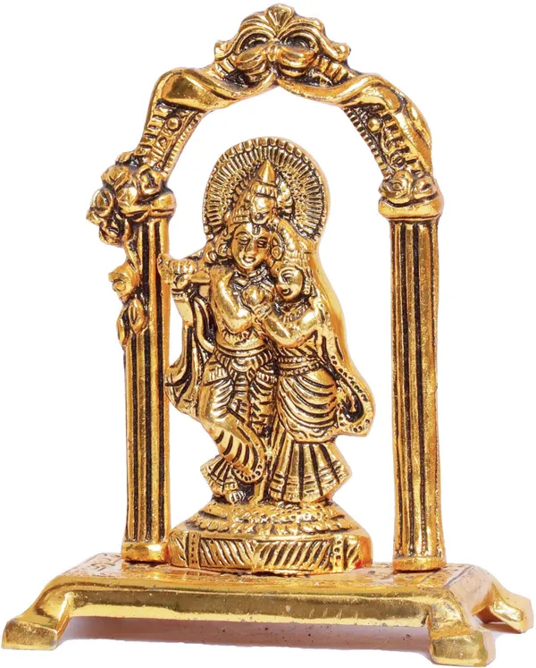 Radha_Krishna_Idol_Metal_Statue_Gold_Antique_Finish_For_Pooja_Home