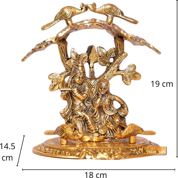 Radha_Krishna_Playing_Flute_Under_Tree_Idol_Gold_Antique_Finish_For_Home
