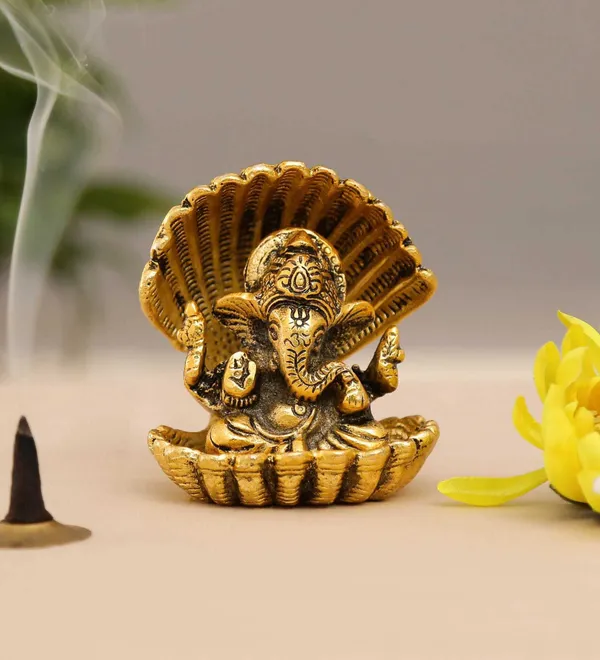 Gold_Plated_Ganesha_Ji_In_Sheep_For_Pooja_Room_Showpiece_For_Home