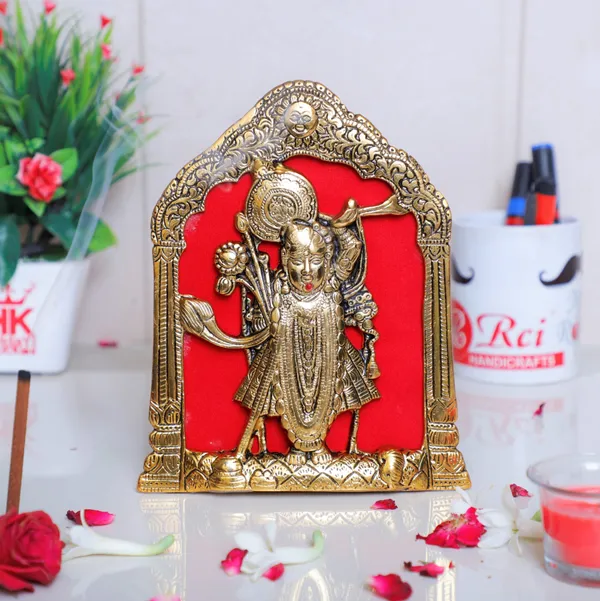 Shree_Nathji/Krishna_Metal_Statue/Murti_For_Pooja&Home_DCor_Religious_Gift_Idol_Decorative_Showpiece_-_20.5_Cm_(Metal