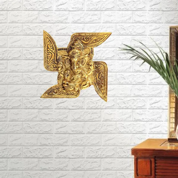 Metal_Swastik_Ganesha_Murti_Lucky_For_Home