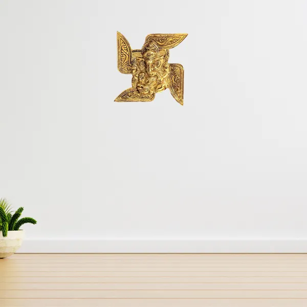 Metal_Swastik_Ganesha_Murti_Lucky_For_Home