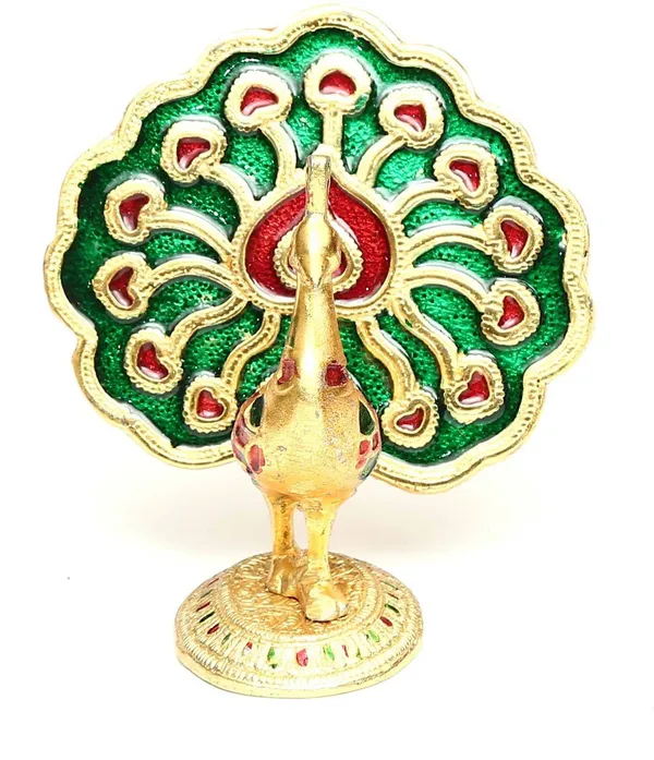 Metal_Animal_Figurine_Dancing_Peacock_For_Home_DCor_Gold_Plated_Menakari_Decorative_Showpiece