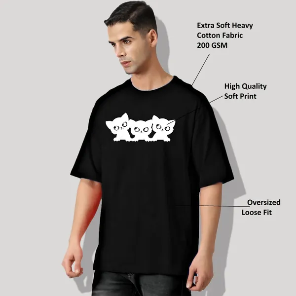 Black_Oversized_Printed_Half_Sleeve_Cotton_T-Shirt_For_Men