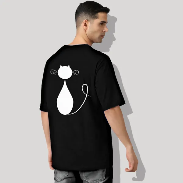 Black_Oversized_Printed_Half_Sleeve_Cotton_T-Shirt_For_Men
