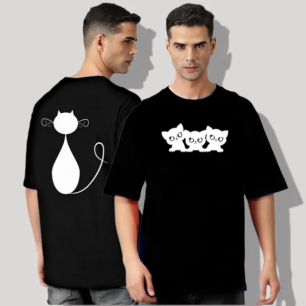 Black_Oversized_Printed_Half_Sleeve_Cotton_T-Shirt_For_Men