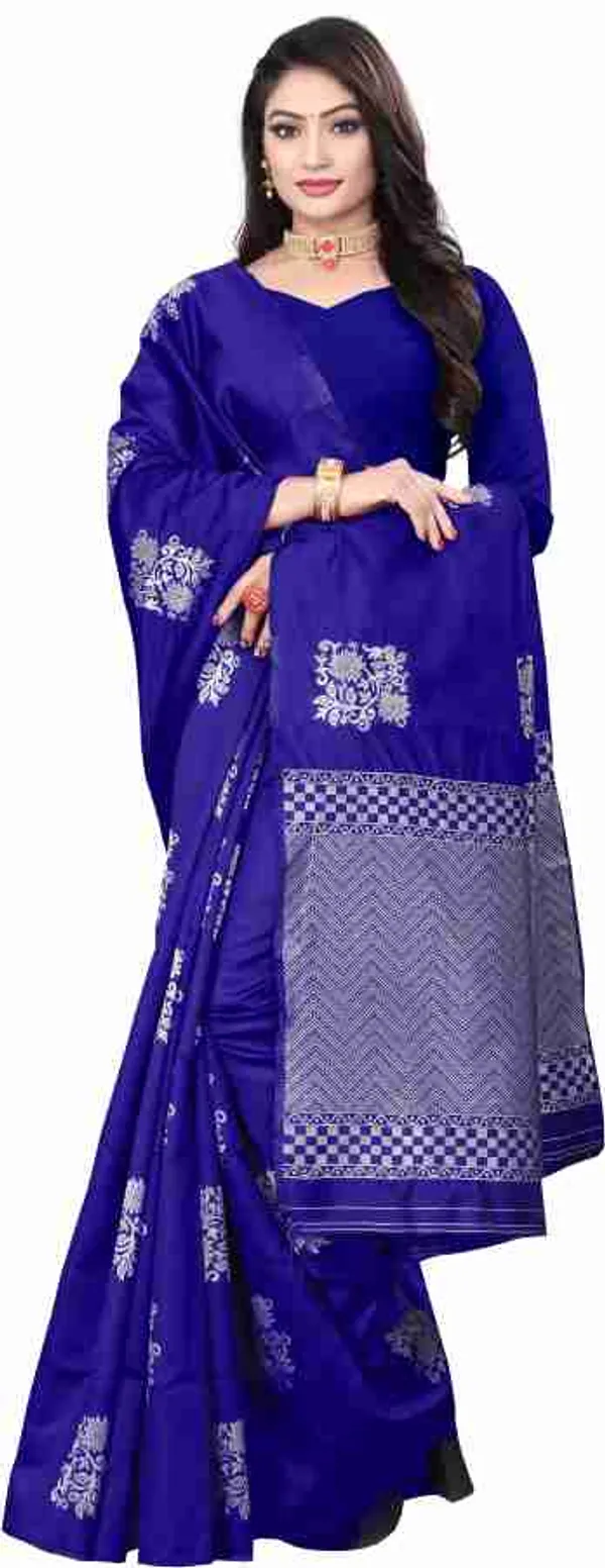 Royal_Blue_Soft_Jequard_Weaving_Silk_Saree
