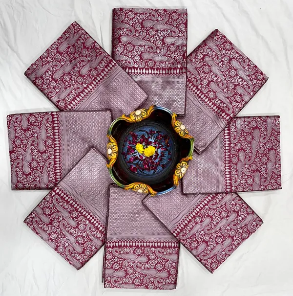 Maroon_Soft_jequard_Weaving_Silk_Saree