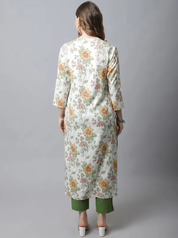 Green_Viscose_Floral_Printed_Straight_Kurta