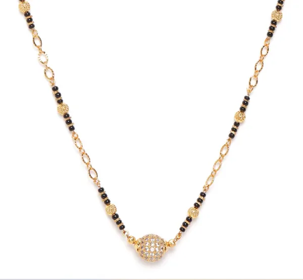 White_Ball_Premium_Prime_Short_Mangalsutra_|_American_Diamond_|_Fine_Design_Jewelry_&_Accessories_|