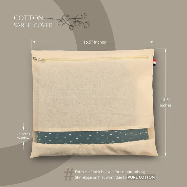 Set_Of_12_Cotton_Saree_Cover_With_Mesh/_Window_(16.5_X_14.5_Inch)