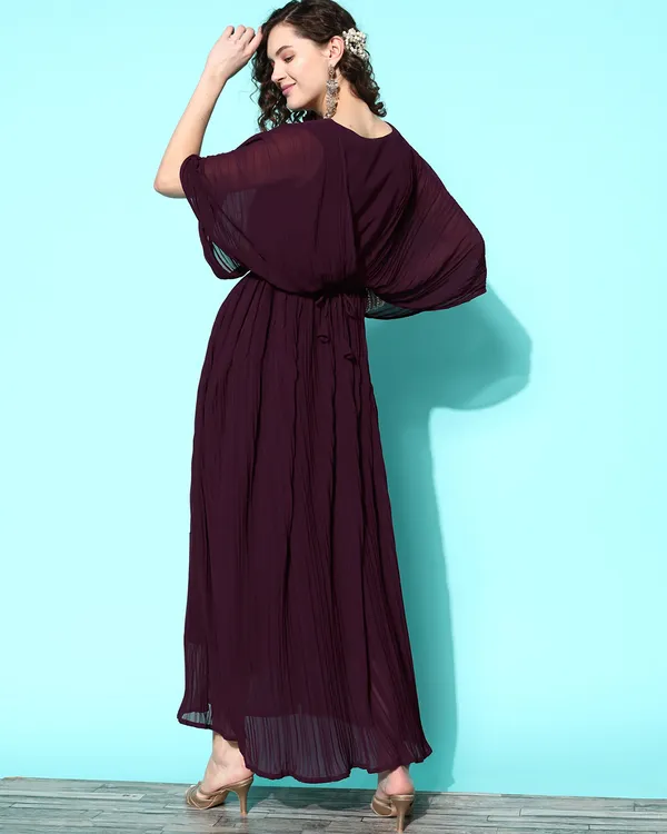 Purple_Georgette_Hand_Mirror_Work_A-Line_Gown