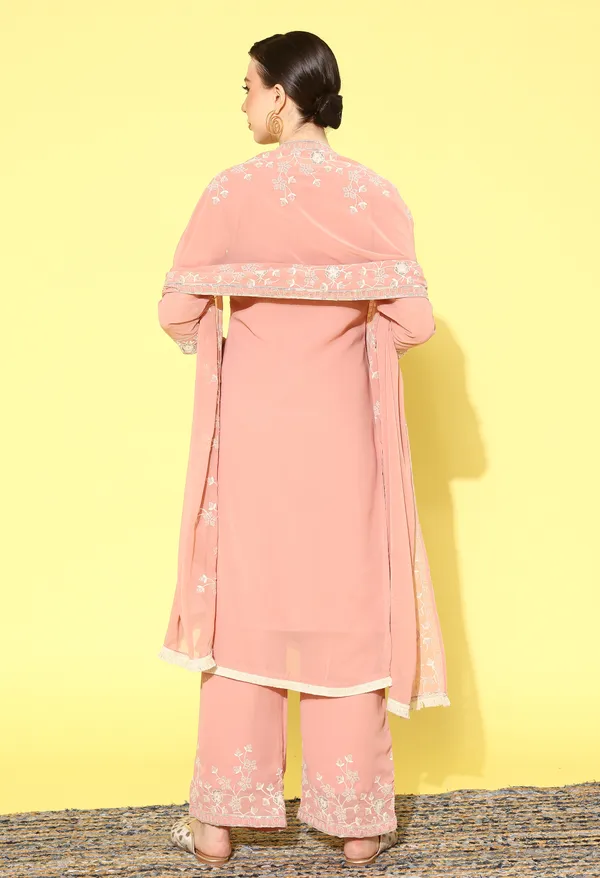 Pink_Georgette_Sequence_Embroidery_Kurta_Palazzo_And_Dupatta_For_Women