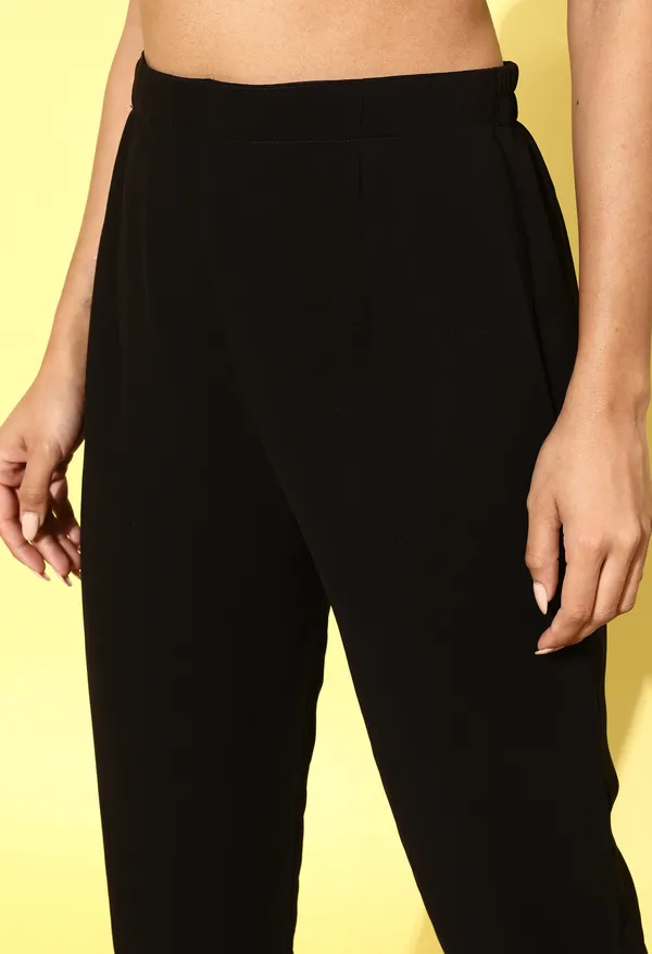Black_Floral_Embroidered_Pleated_Sequinned_Kurta_With_Trousers