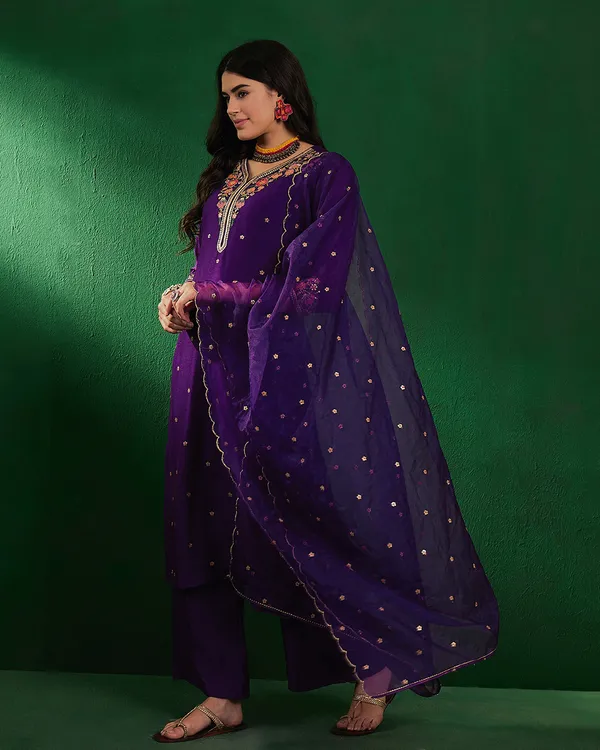 Purple_Zari_Sequence_Embroidered_Kurta_With_Pant_Style_Palazzo_And_Dupatta