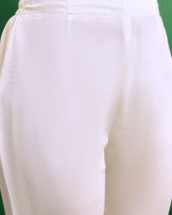 Off_White_Pure_Cotton_Sequence_Mirror_Worked_Embroidered_Kurta_With_Pant_And_Dupatta