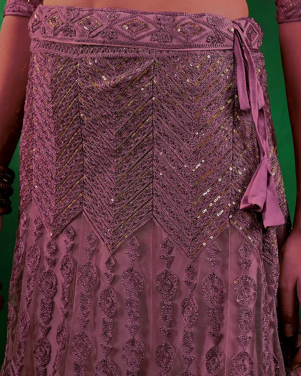 Pink_Net_Sequence_Embroidered_Semistitched_Lehnega_Choli_With_Dupatta