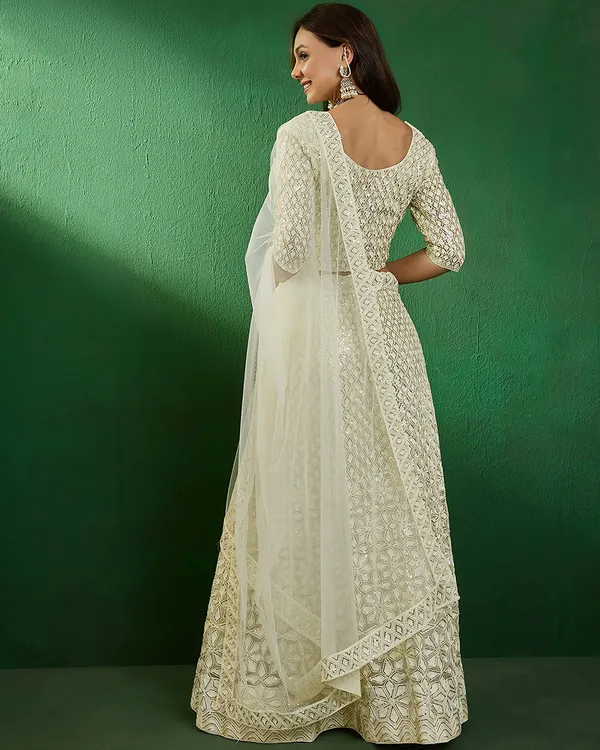 Beige_Net_Sequence_Embroidered_A-Line_Lehenga_Choli_With_Dupatta