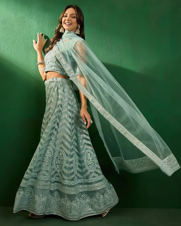 Sky_Blue_Net_Sequence_Embroidered_Semi-Stitched_Lehenga_Choli_With_Dupatta