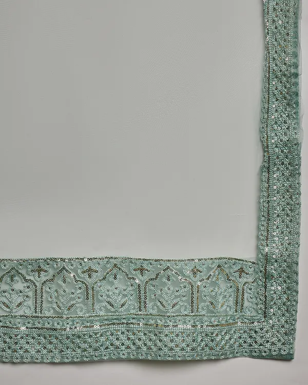 Sky_Blue_Net_Sequence_Embroidered_Semi-Stitched_Lehenga_Choli_With_Dupatta