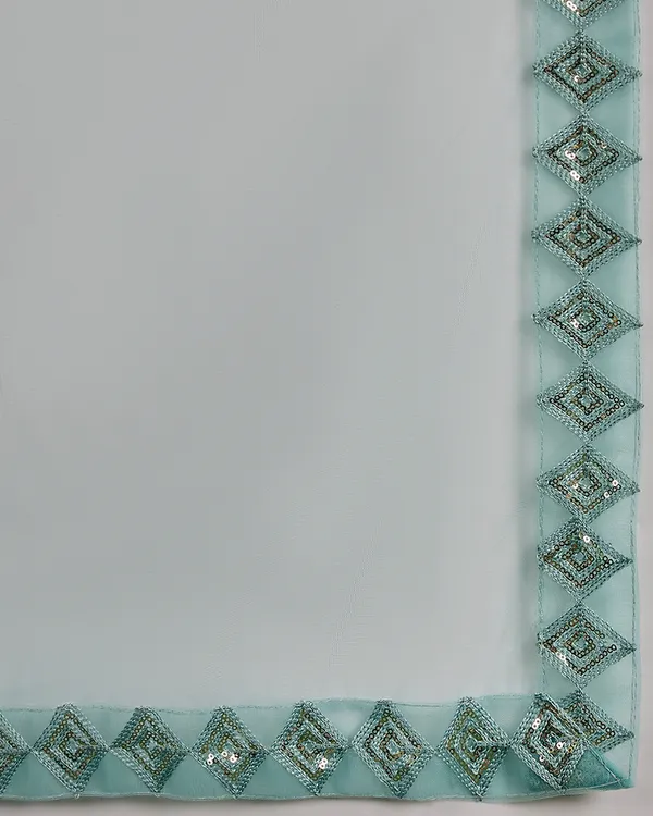 Green_Color_Net_Sequins_&_Embroidered_Work_Semi_Stitched_Lehenga_With_Unstitched_Blouse_&_Dupatta