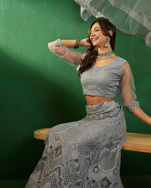 Grey_Net_Sequence_With_Embroidery_Semi-Stitched_Lehenga_Choli