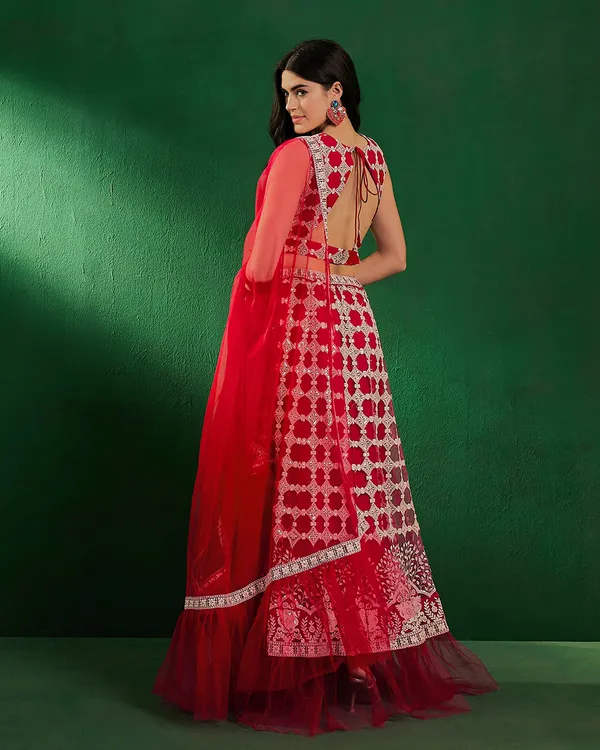 Women_Pink_Net_Sequence_Semi_Stitched_Lehenga_Choli_With_Dupatta