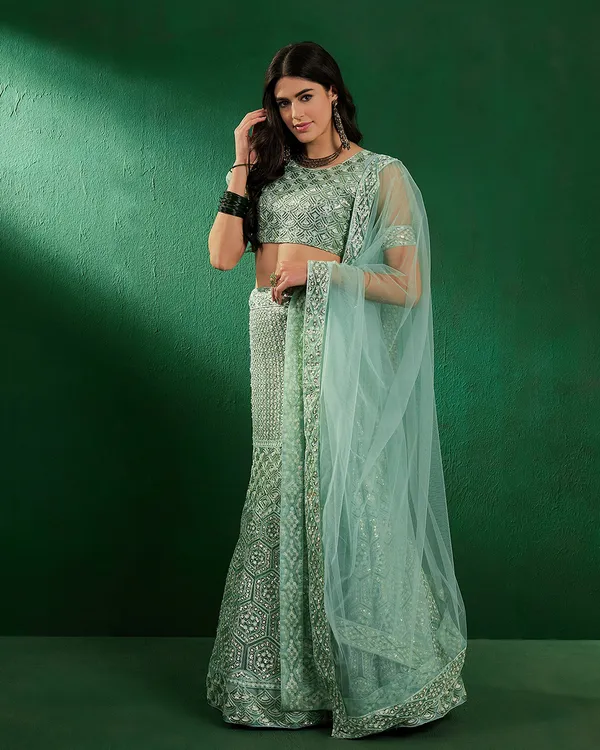 Sky_Blue_Sequence_Embroidered_A-Line_Semistitched_Lehenga_Choli_With_Dupatta