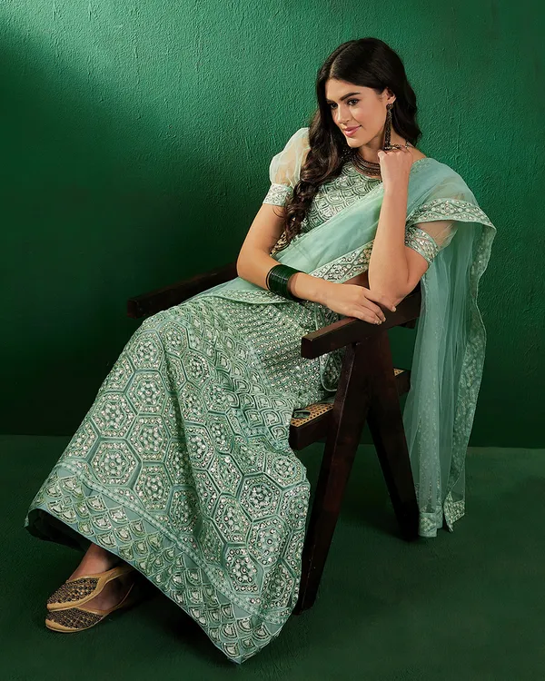 Sky_Blue_Sequence_Embroidered_A-Line_Semistitched_Lehenga_Choli_With_Dupatta
